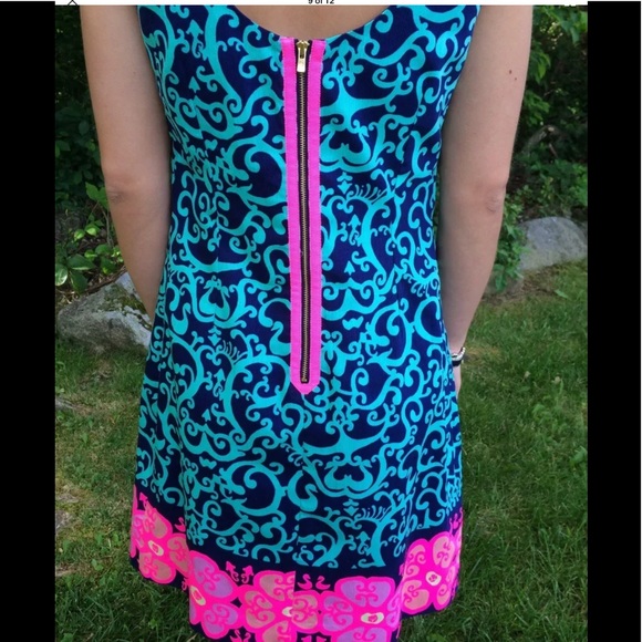 Lilly Pulitzer Delia Navy Fountain Hopping Shift - Picture 5 of 10